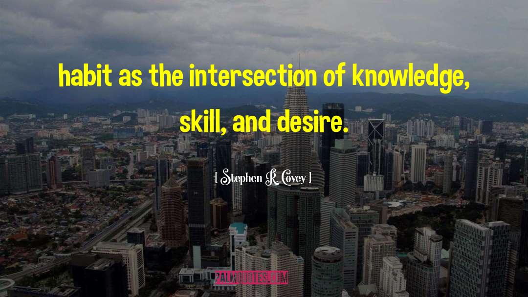 Stephen R. Covey Quotes: habit as the intersection of