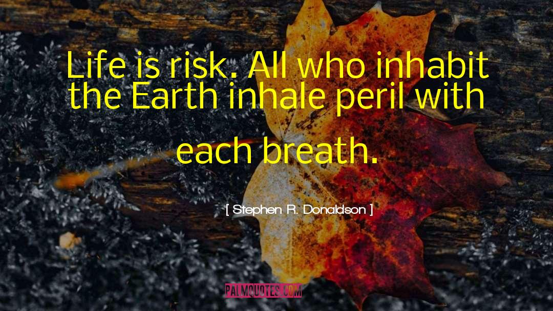 Stephen R. Donaldson Quotes: Life is risk. All who