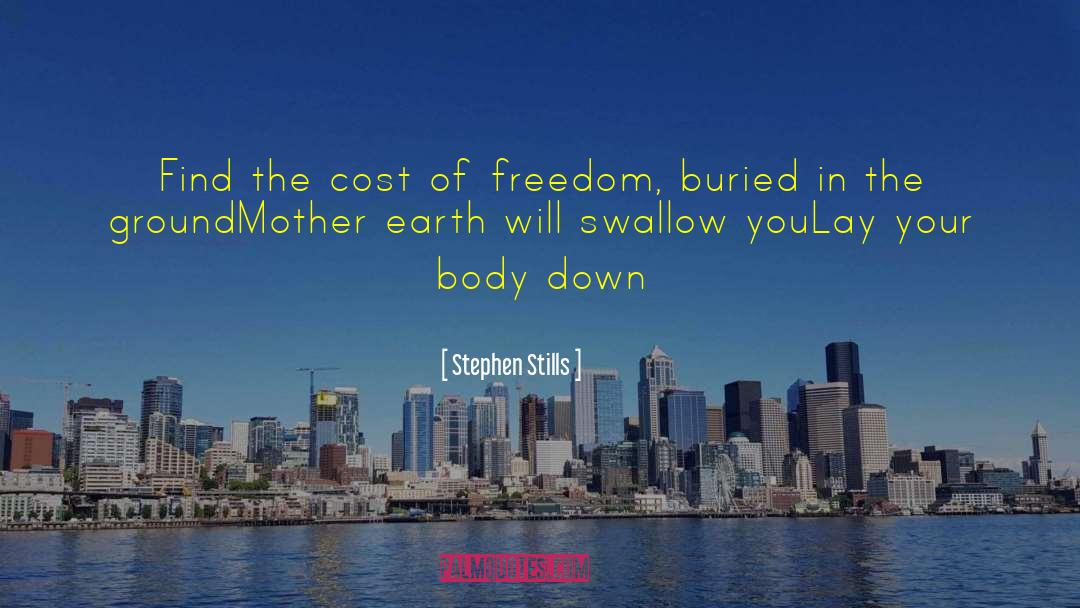 Stephen Stills Quotes: Find the cost of freedom,