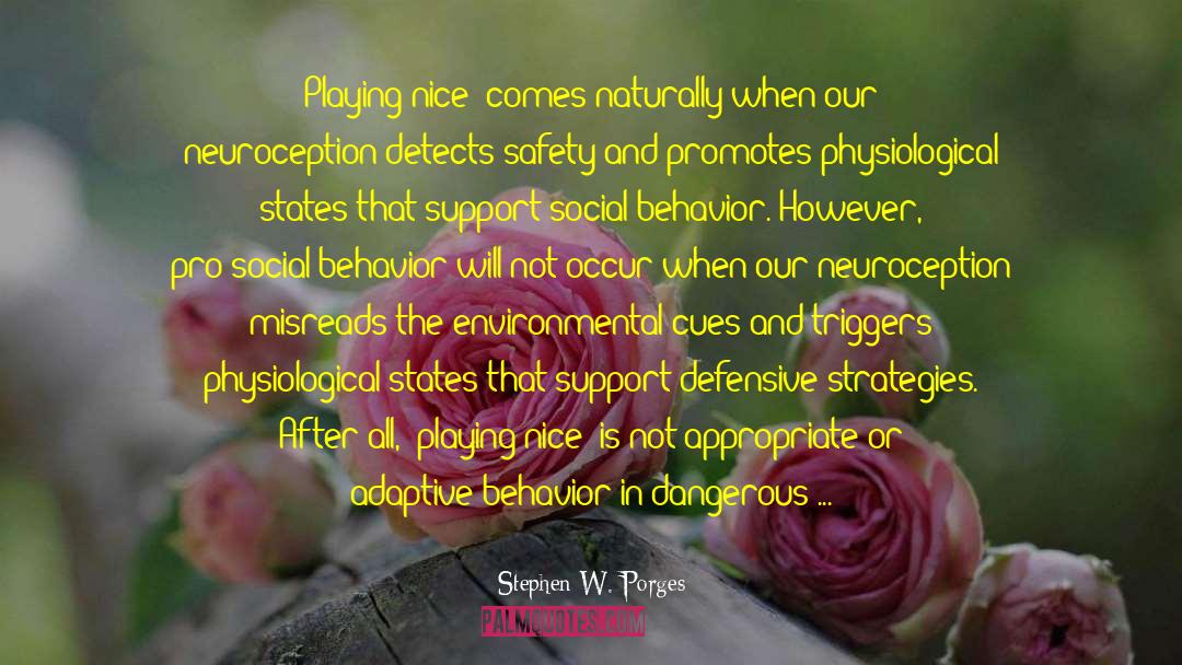 Stephen W. Porges Quotes: Playing nice