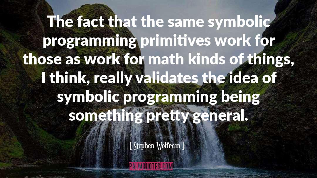 Stephen Wolfram Quotes: The fact that the same
