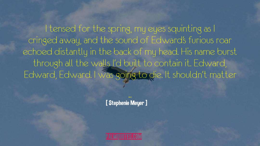 Stephenie Meyer Quotes: I tensed for the spring,