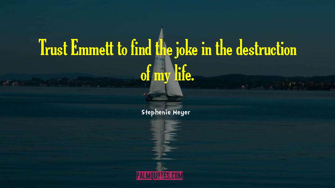 Stephenie Meyer Quotes: Trust Emmett to find the