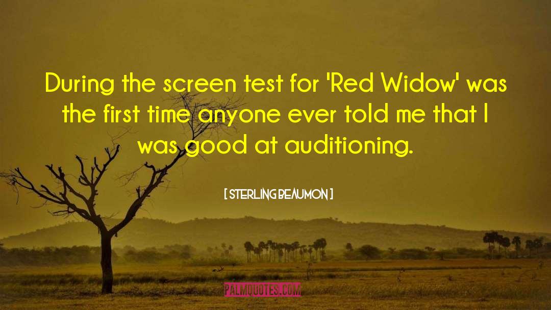 Sterling Beaumon Quotes: During the screen test for