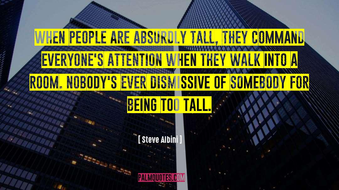 Steve Albini Quotes: When people are absurdly tall,