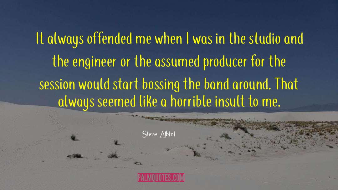 Steve Albini Quotes: It always offended me when