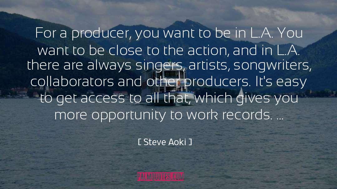 Steve Aoki Quotes: For a producer, you want