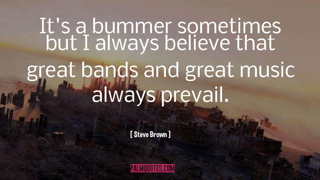 Steve Brown Quotes: It's a bummer sometimes but