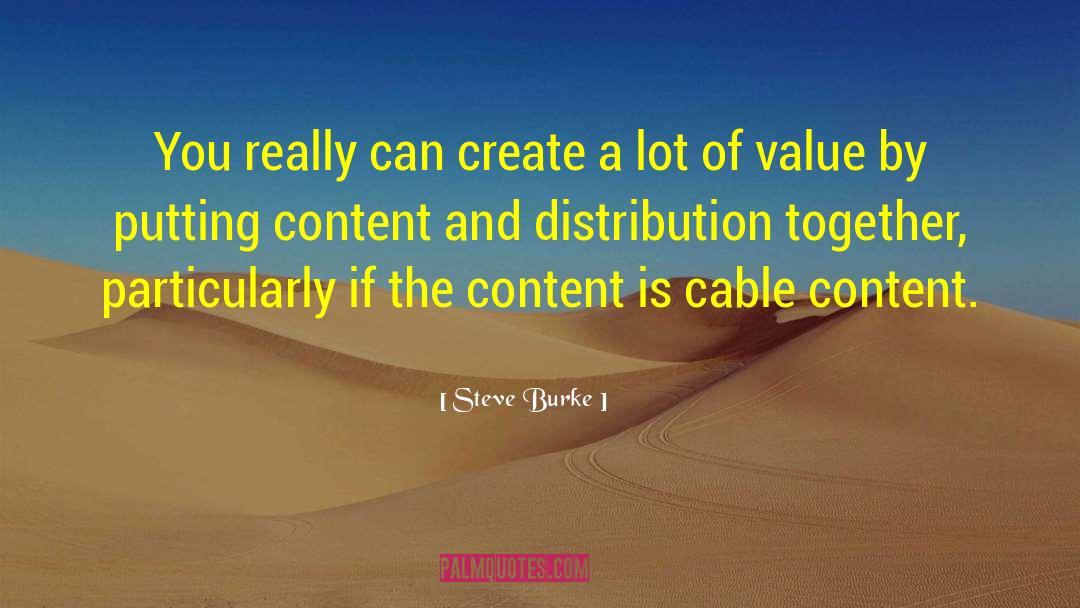 Steve Burke Quotes: You really can create a