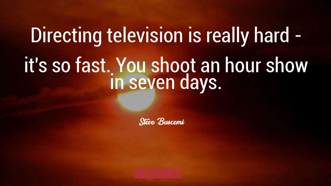 Steve Buscemi Quotes: Directing television is really hard