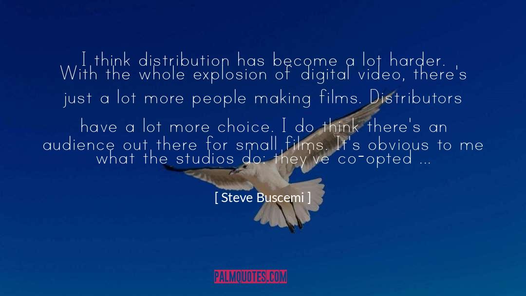 Steve Buscemi Quotes: I think distribution has become