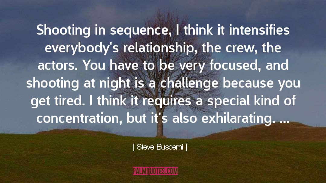 Steve Buscemi Quotes: Shooting in sequence, I think