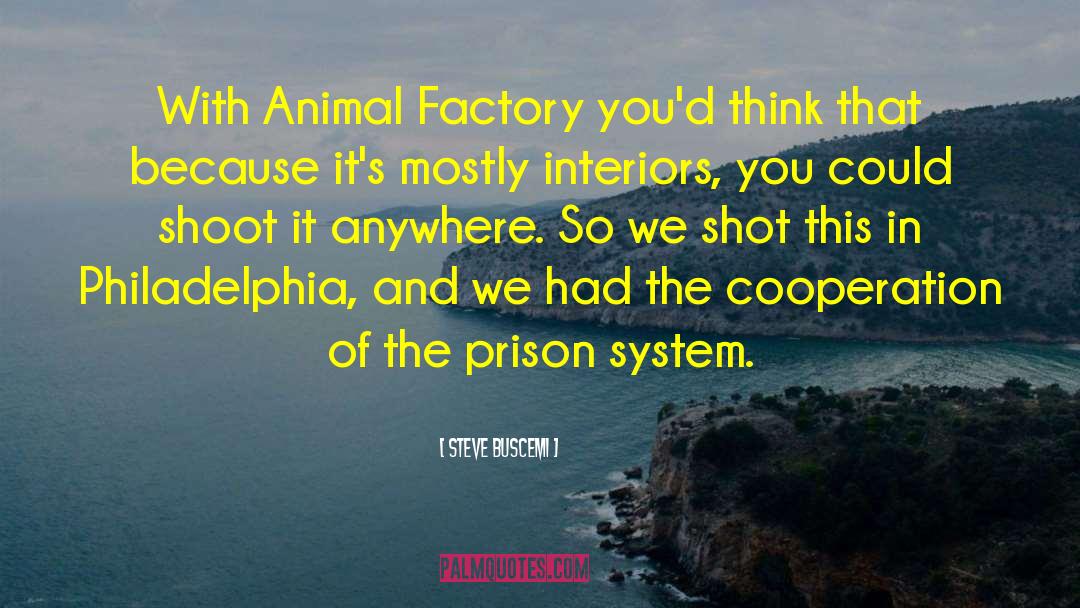 Steve Buscemi Quotes: With Animal Factory you'd think