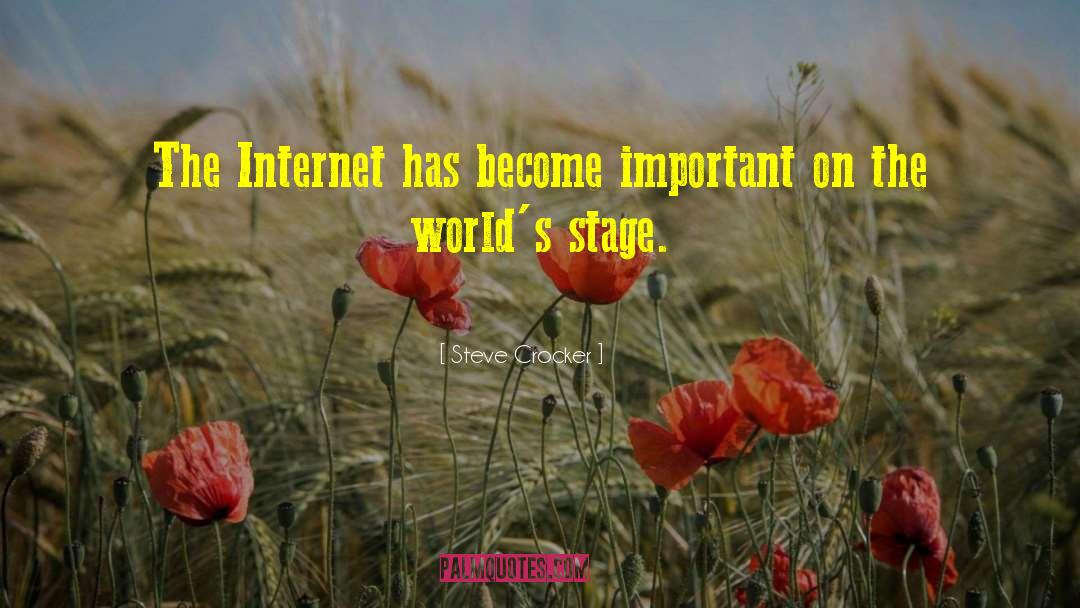 Steve Crocker Quotes: The Internet has become important
