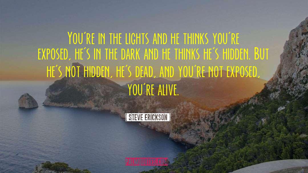 Steve Erickson Quotes: You're in the lights and