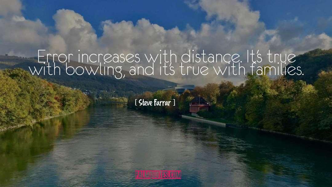 Steve Farrar Quotes: Error increases with distance. It's