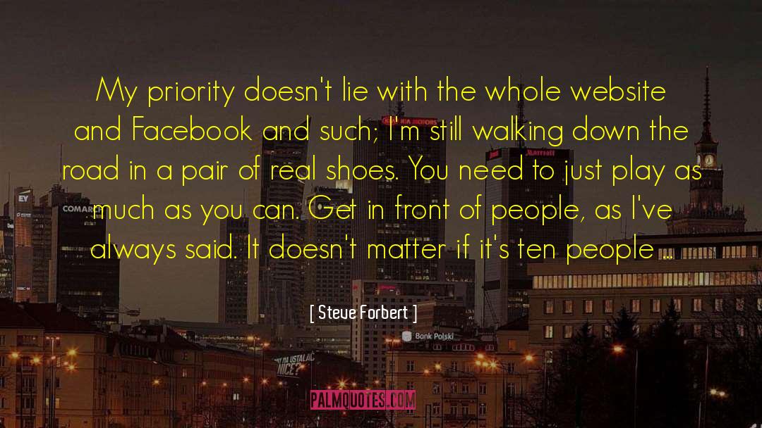 Steve Forbert Quotes: My priority doesn't lie with
