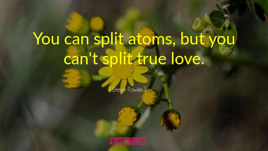 Steve Fowler Quotes: You can split atoms, but