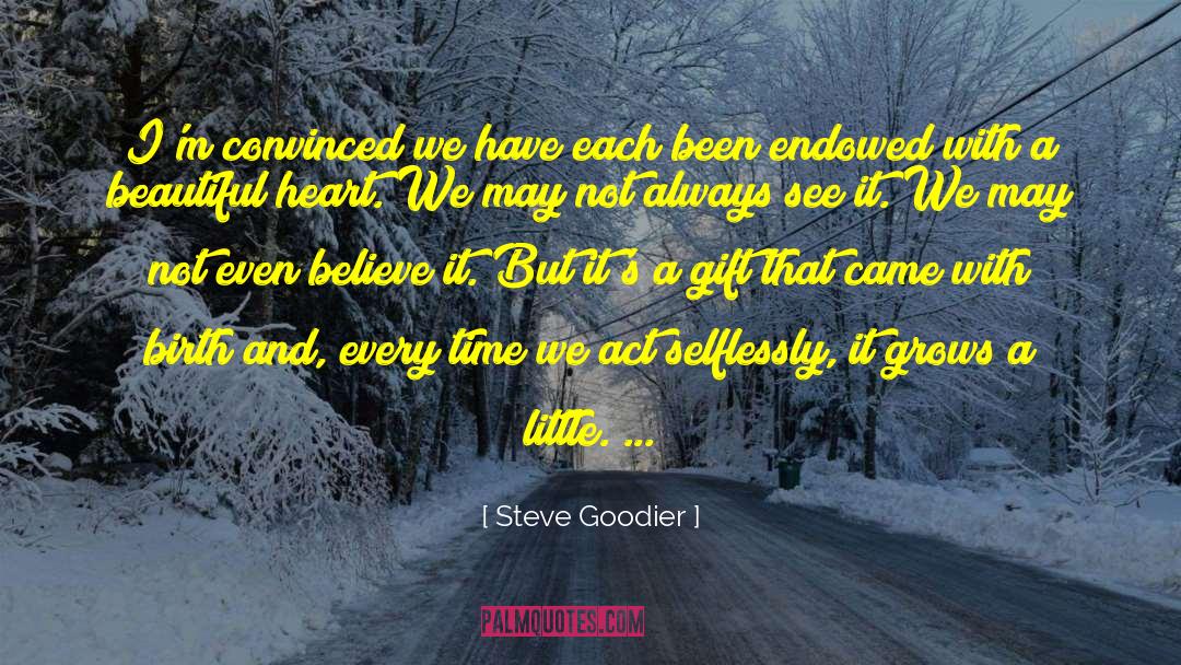 Steve Goodier Quotes: I'm convinced we have each