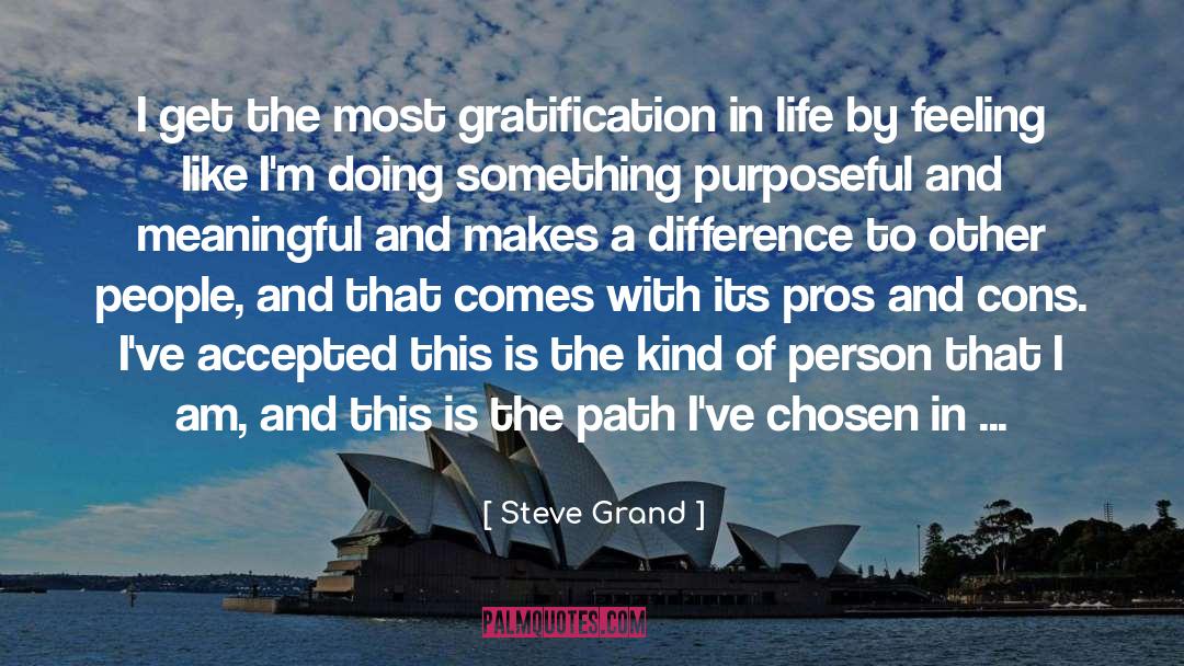 Steve Grand Quotes: I get the most gratification