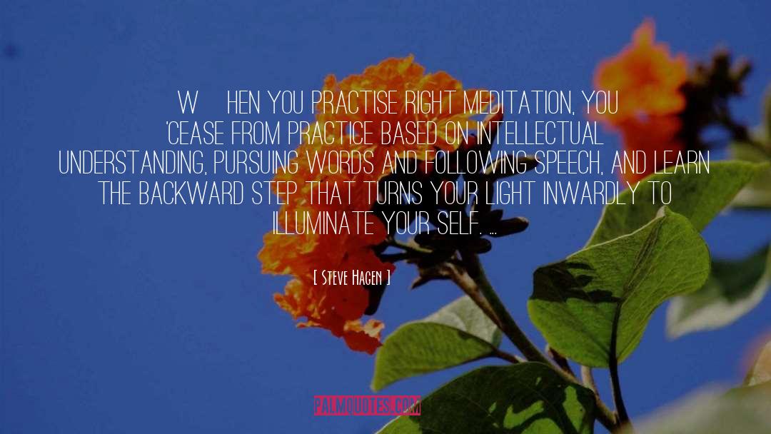 Steve Hagen Quotes: [W]hen you practise right meditation,