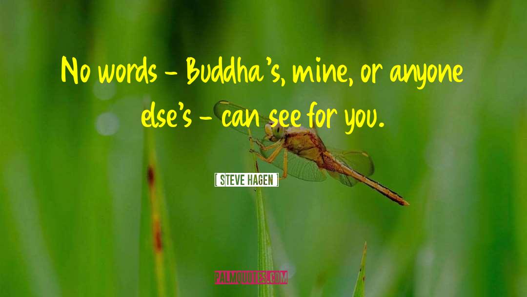 Steve Hagen Quotes: No words - Buddha's, mine,