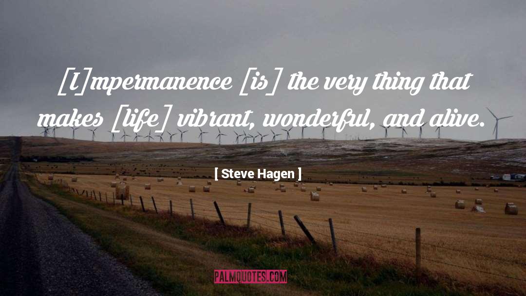Steve Hagen Quotes: [I]mpermanence [is] the very thing