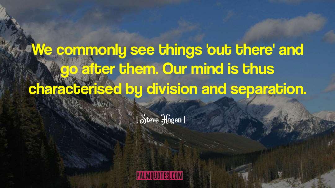 Steve Hagen Quotes: We commonly see things 'out