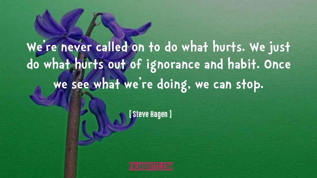 Steve Hagen Quotes: We're never called on to