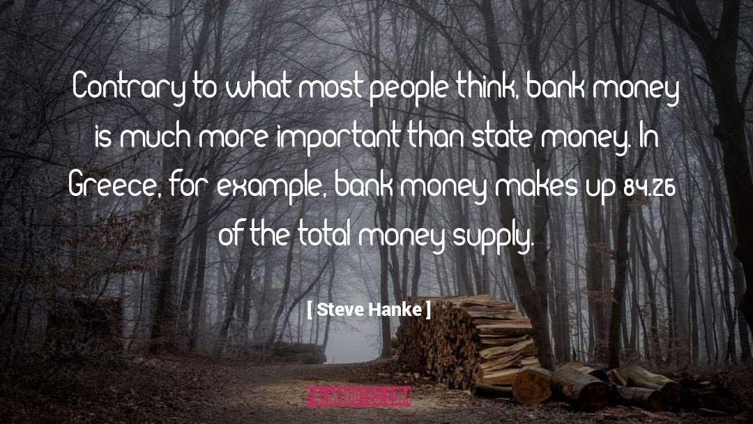 Steve Hanke Quotes: Contrary to what most people