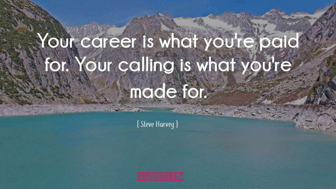 Steve Harvey Quotes: Your career is what you're