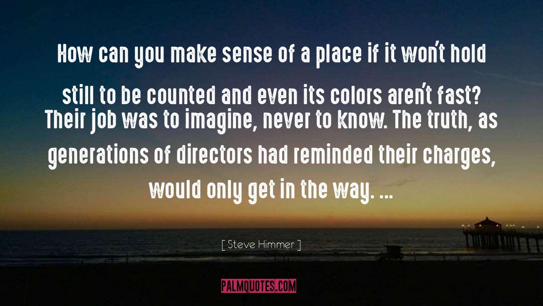 Steve Himmer Quotes: How can you make sense