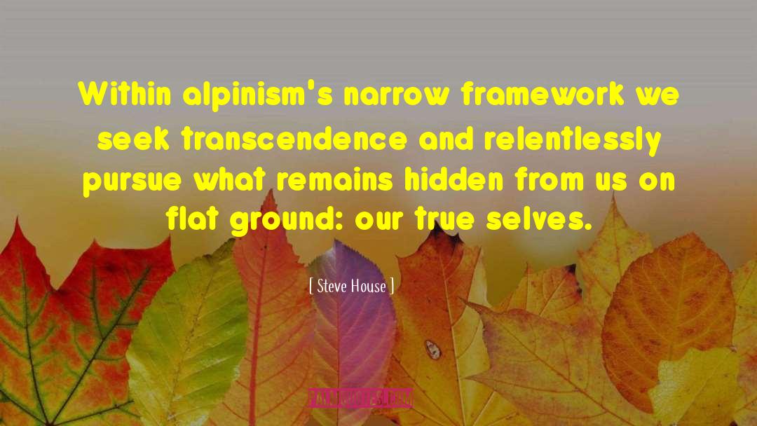 Steve House Quotes: Within alpinism's narrow framework we