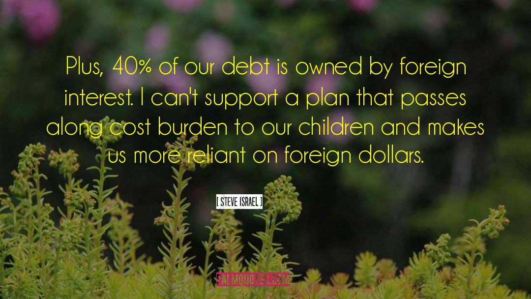 Steve Israel Quotes: Plus, 40% of our debt