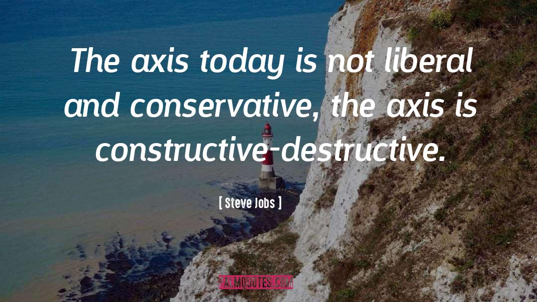 Steve Jobs Quotes: The axis today is not