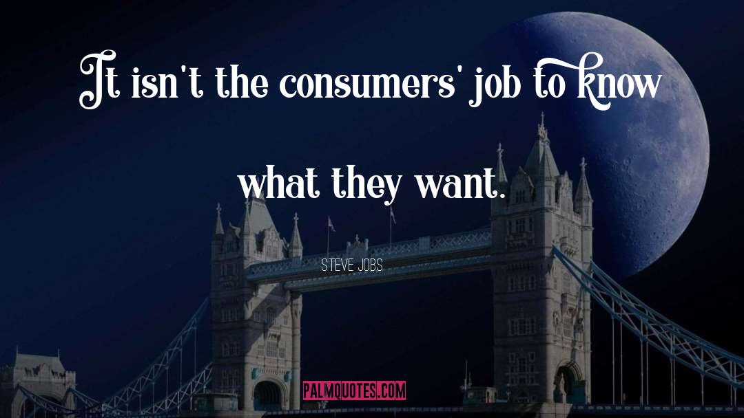 Steve Jobs Quotes: It isn't the consumers' job