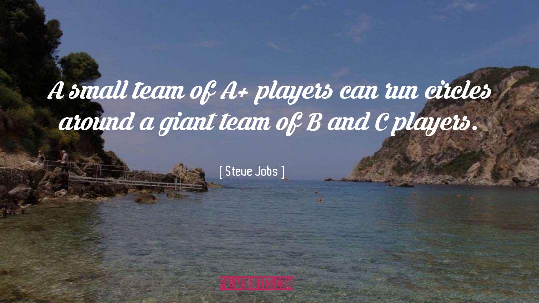 Steve Jobs Quotes: A small team of A+