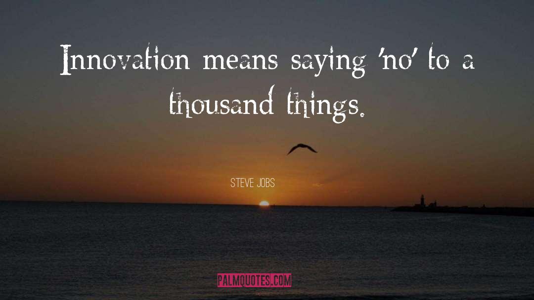 Steve Jobs Quotes: Innovation means saying 'no' to