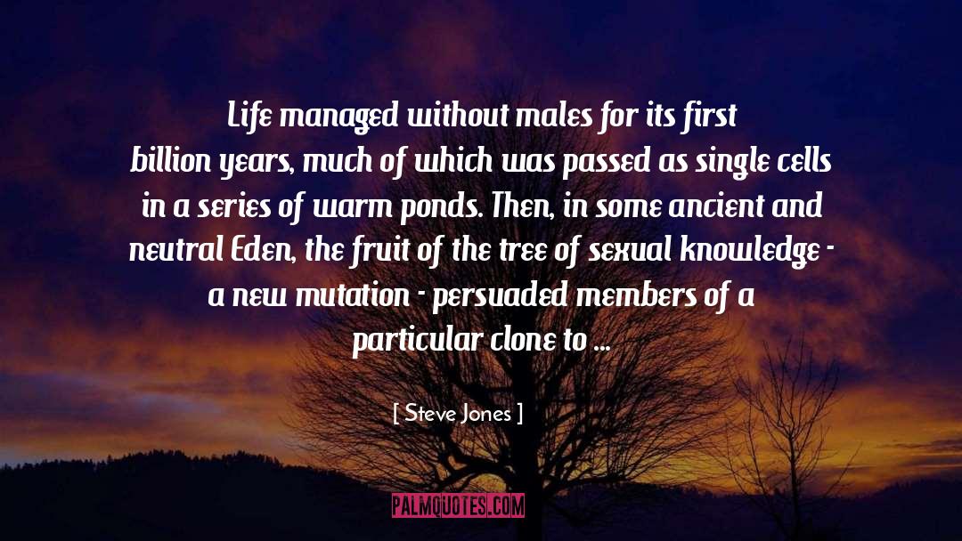 Steve Jones Quotes: Life managed without males for