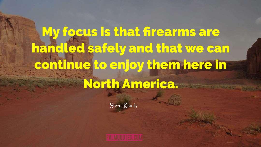 Steve Kanaly Quotes: My focus is that firearms