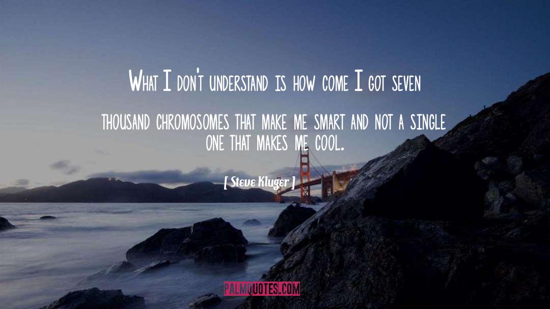 Steve Kluger Quotes: What I don't understand is