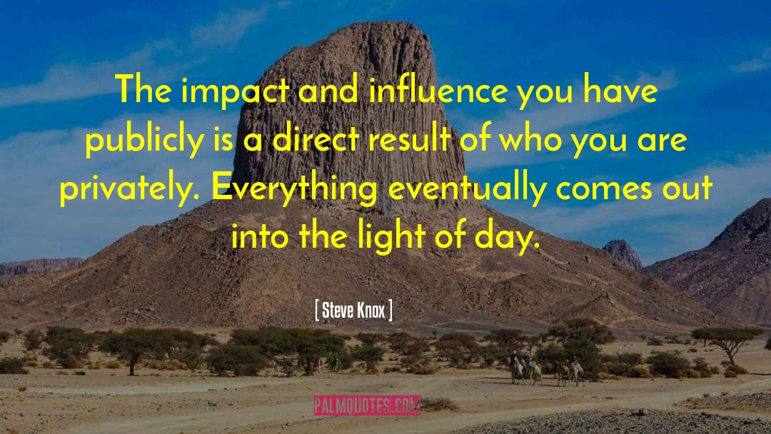 Steve Knox Quotes: The impact and influence you