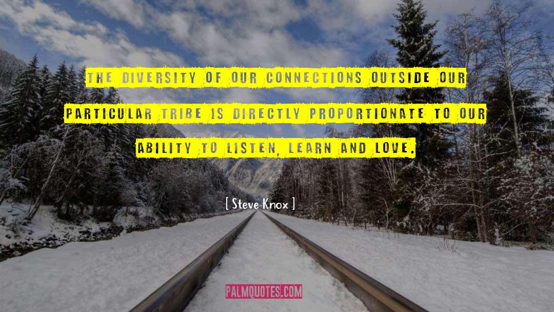 Steve Knox Quotes: The diversity of our connections