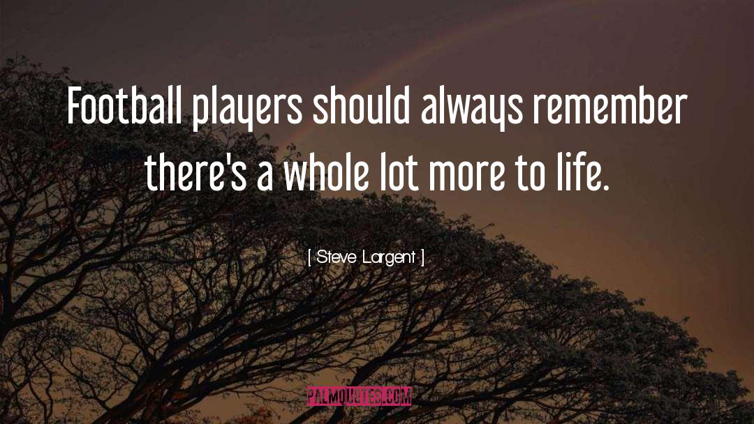 Steve Largent Quotes: Football players should always remember