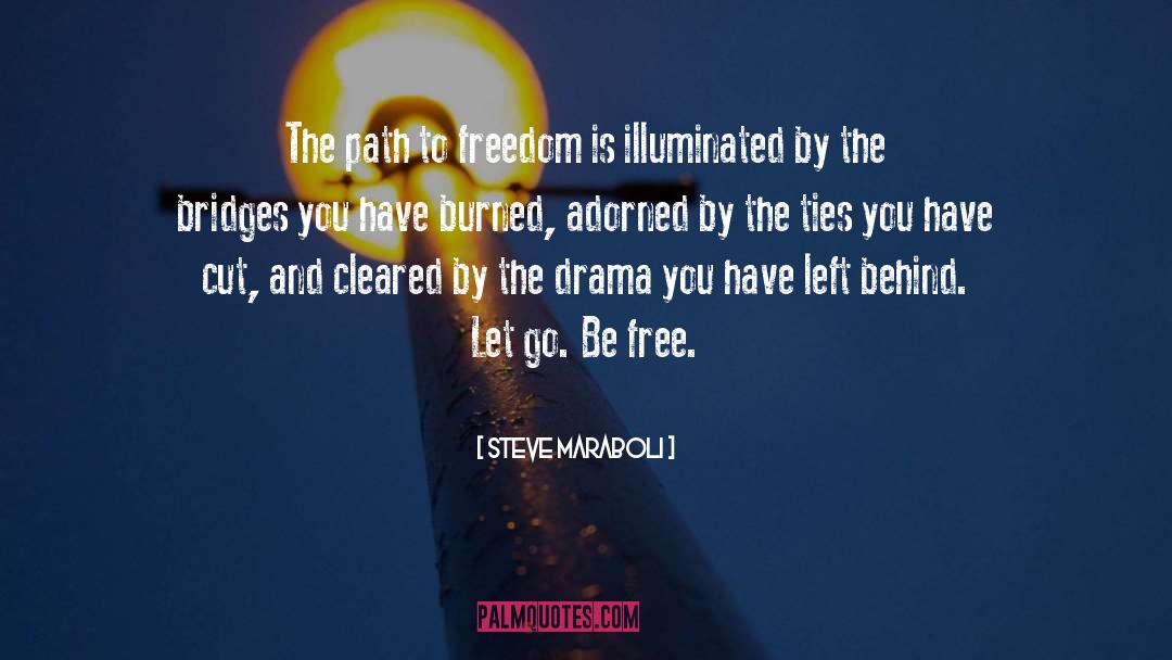 Steve Maraboli Quotes: The path to freedom is