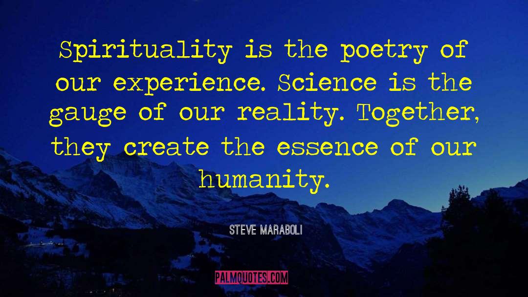 Steve Maraboli Quotes: Spirituality is the poetry of