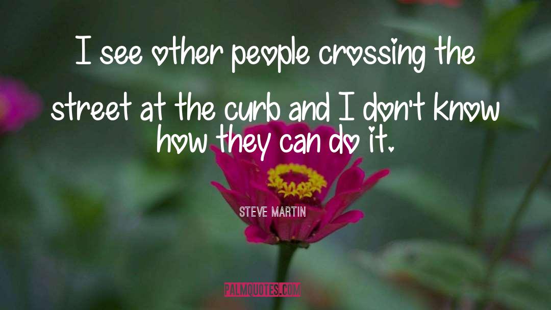 Steve Martin Quotes: I see other people crossing