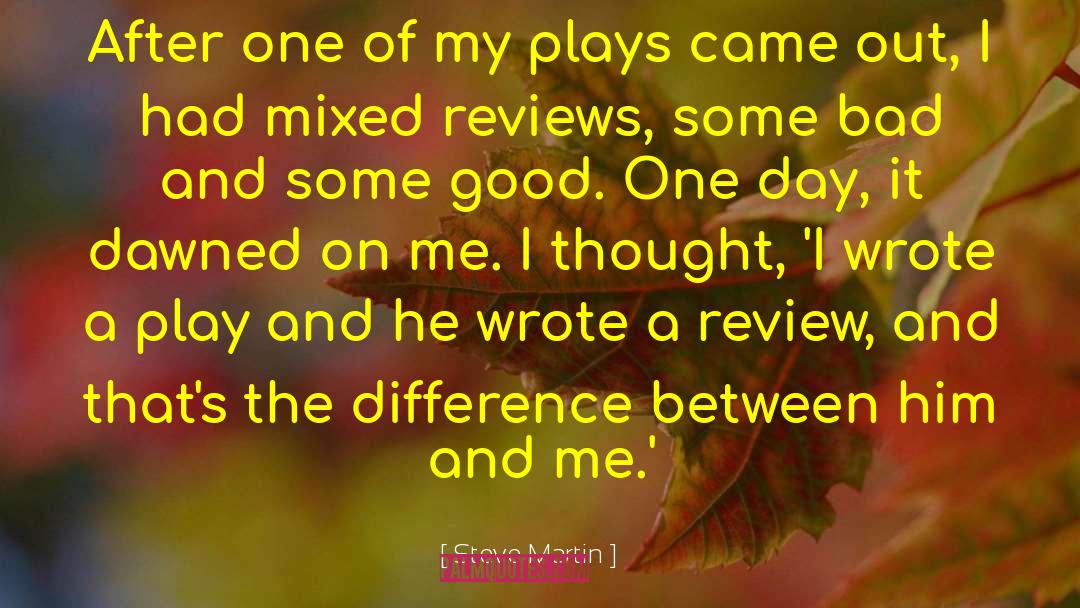 Steve Martin Quotes: After one of my plays