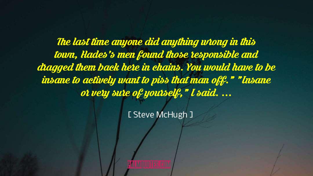Steve McHugh Quotes: The last time anyone did