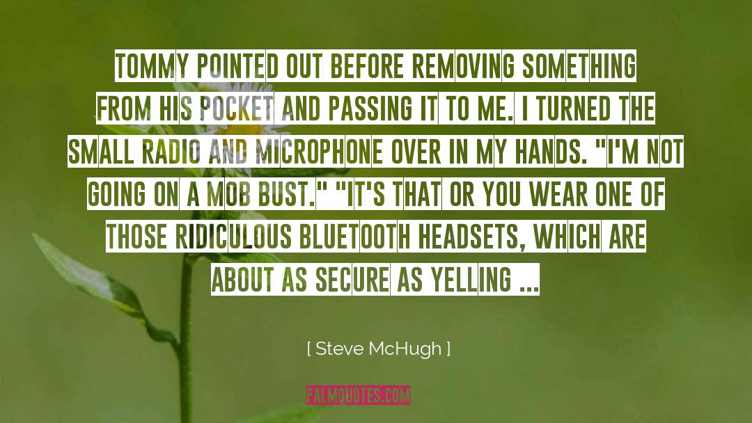 Steve McHugh Quotes: Tommy pointed out before removing